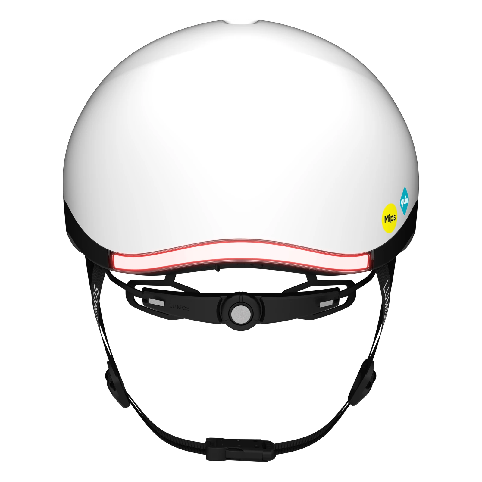 Lumos Nyxel Smart  Bike Helmet — White — quin